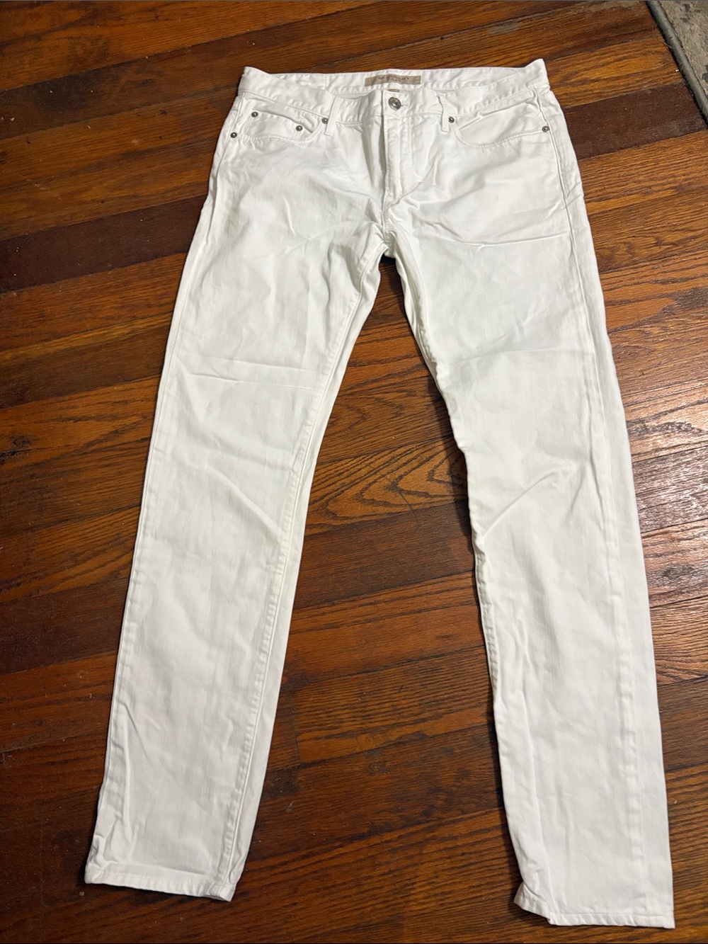 Burberry Brit "Steadman" Men's White Slim Straight Denim Jeans 34x32